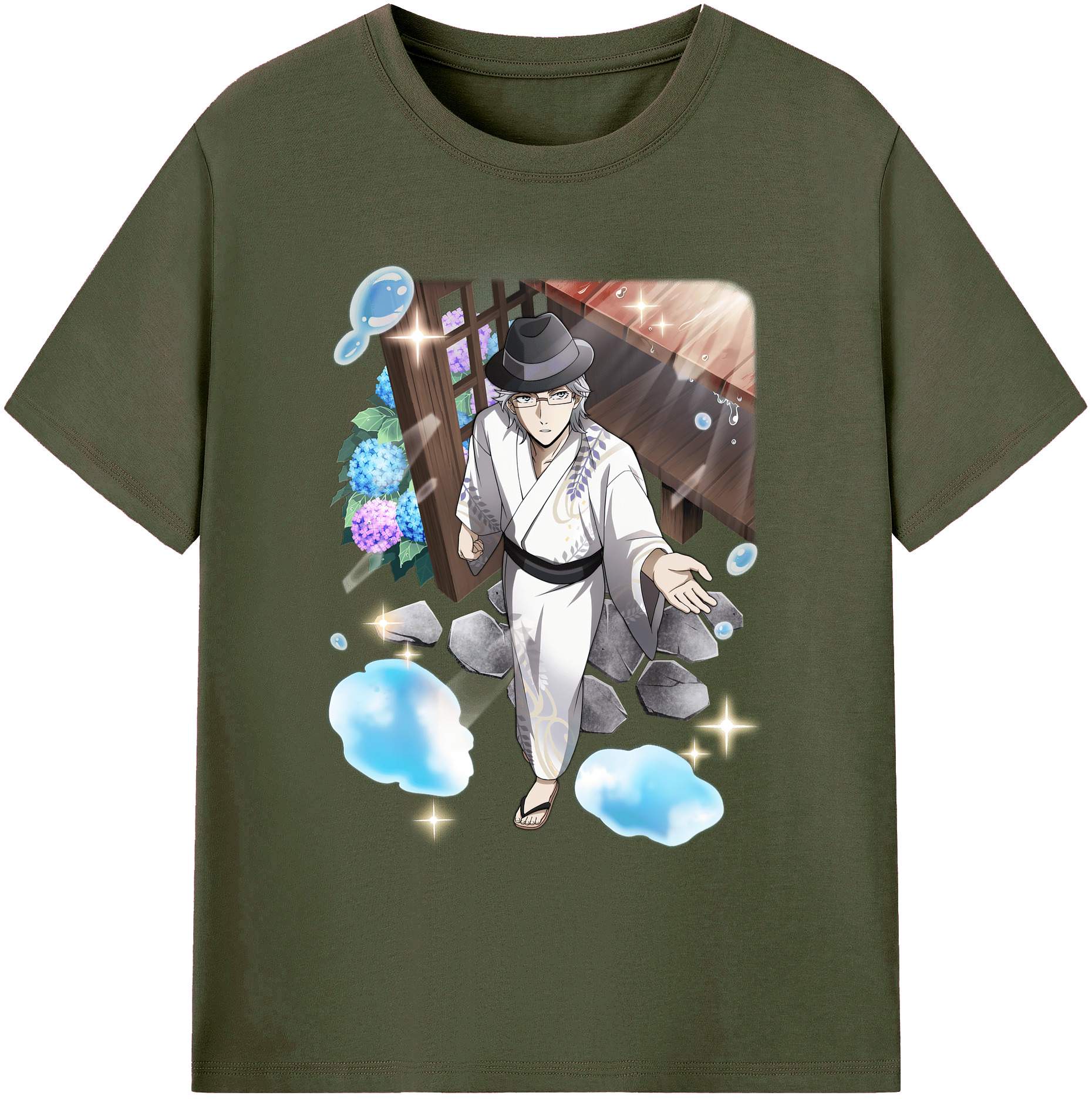 （画像用） 文豪ストレイドッグス Bungo Stray Dogs 綿100％ メンズ半袖Tシャツ｜肌触りやわらか＆通気性